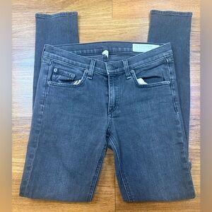 RAG & BONE Skinny Fit Jeans In Rock with Holes